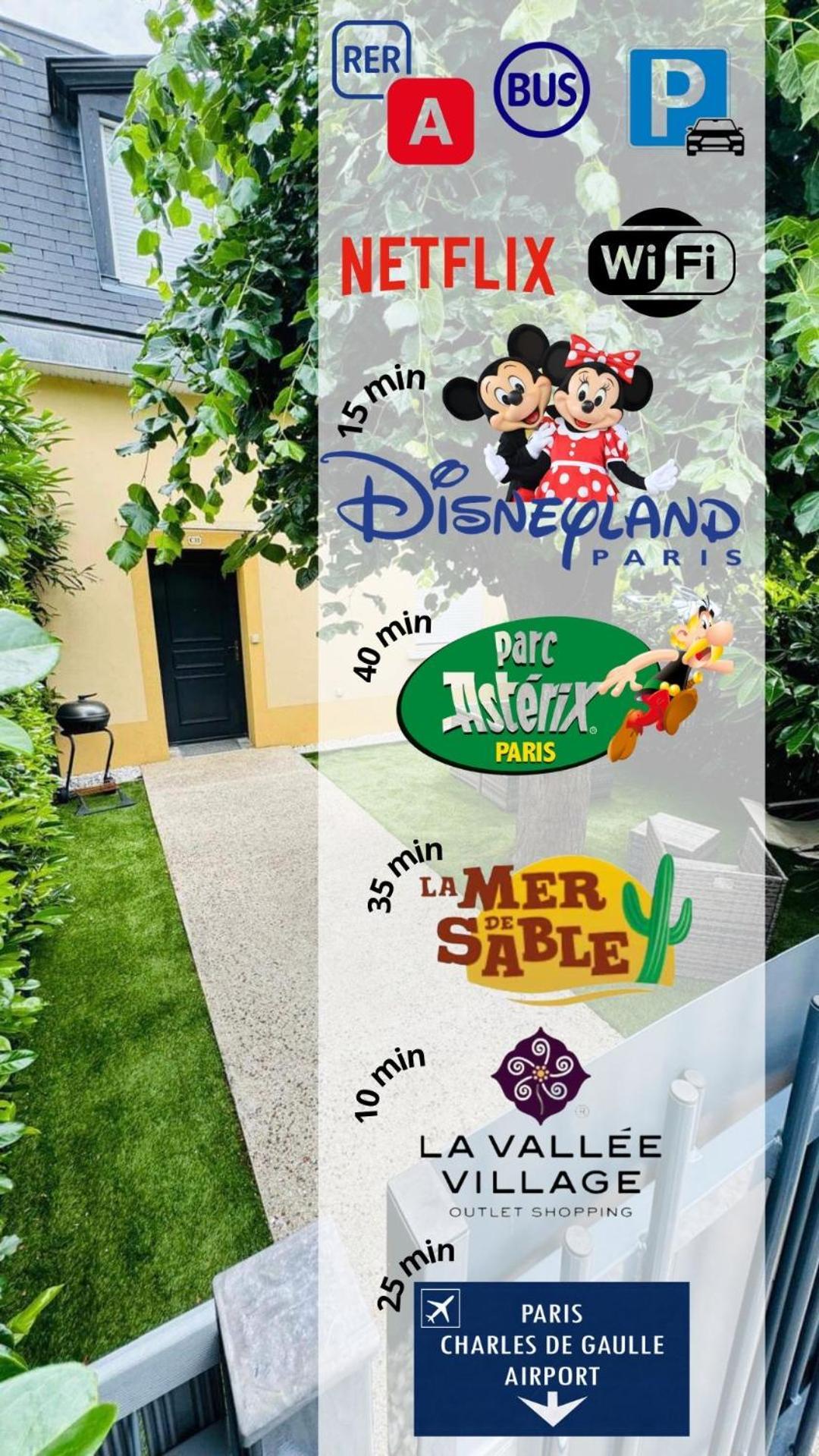 Superbe Duplex-15 Min Disneyland Villa Croissy-Beaubourg ภายนอก รูปภาพ